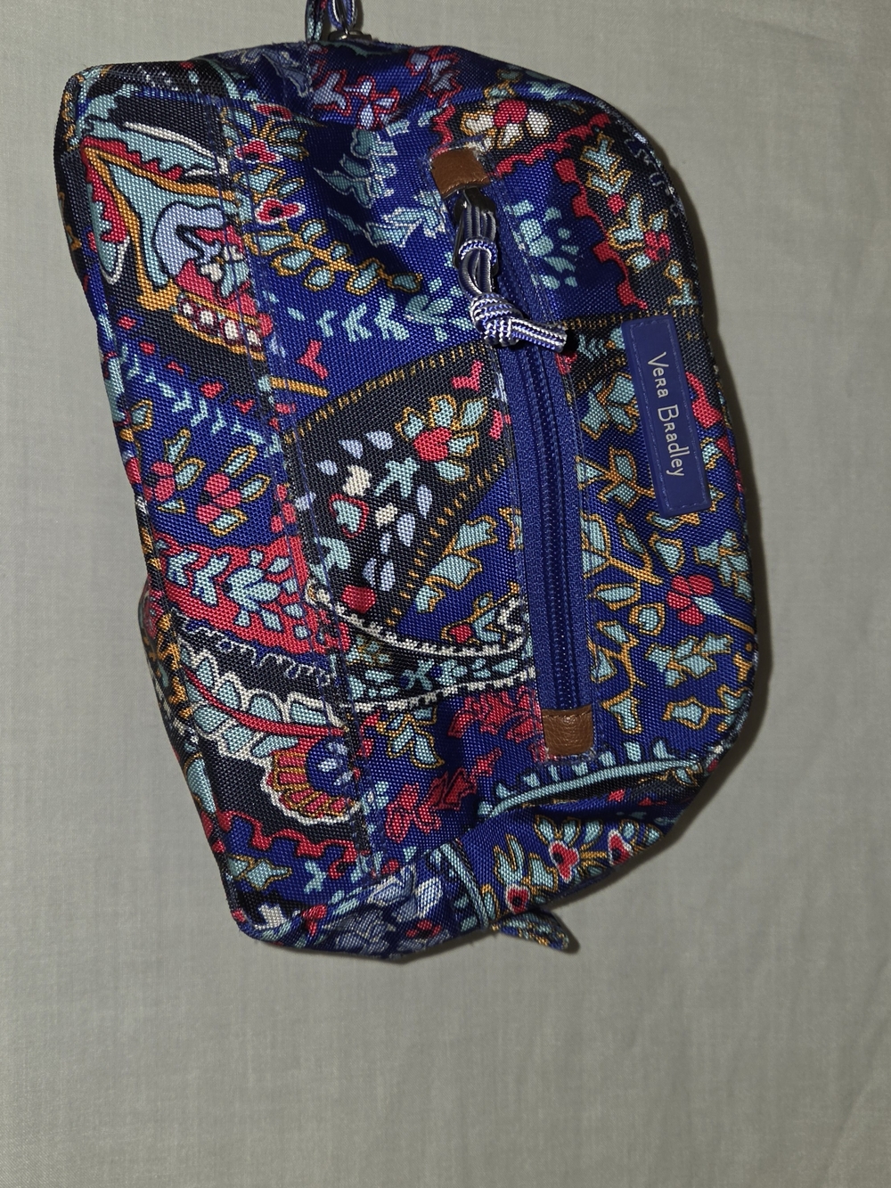 Vera Bradley Navy Multicolor Paisley Cosmetic Pouch